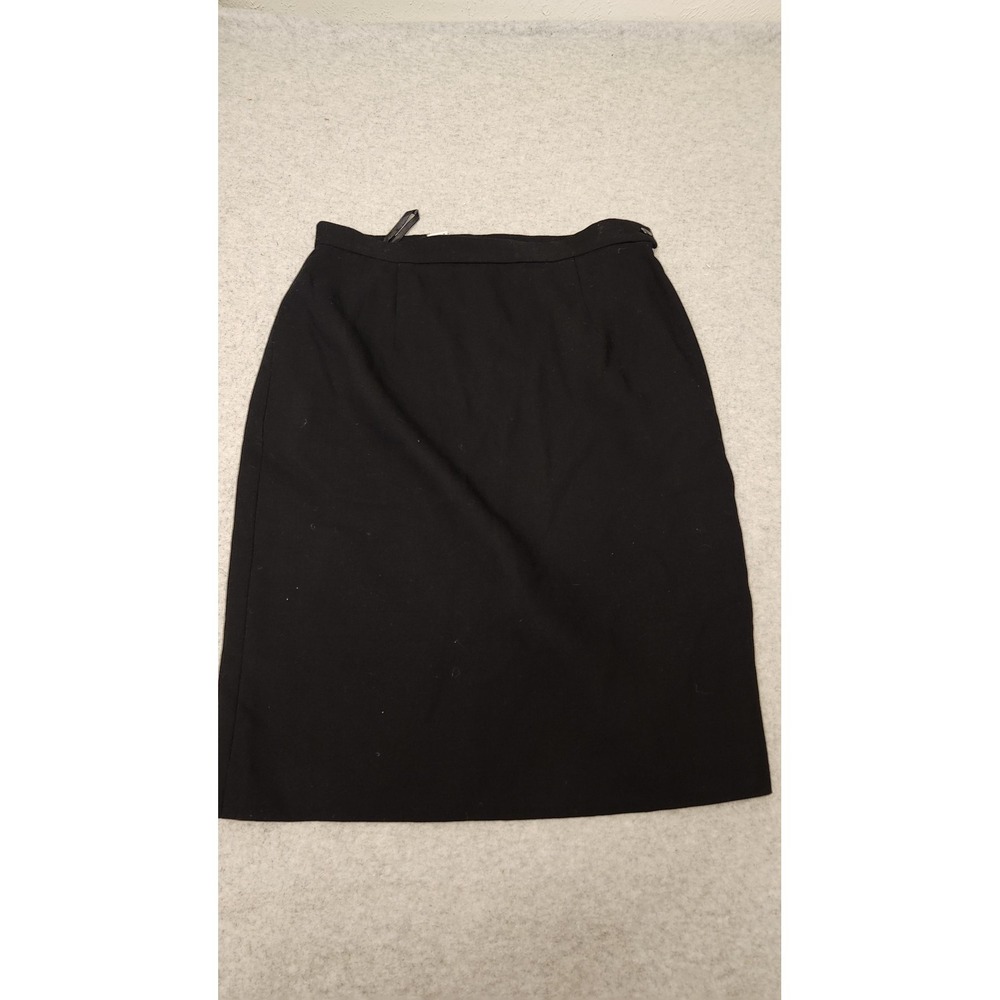 Rena Rowan Skirt Womens 12 Black Wool Lined Pencil‎ Career Office Classic Midi